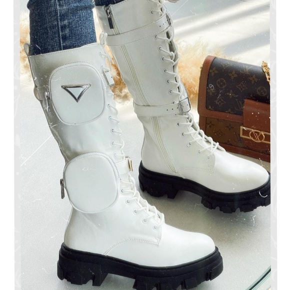 White combat boots - Picture 6 of 6